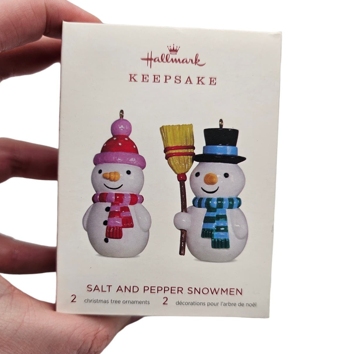 Hallmark Keepsake Christmas Ornament Set Salt and Pepper Snowmen 2018