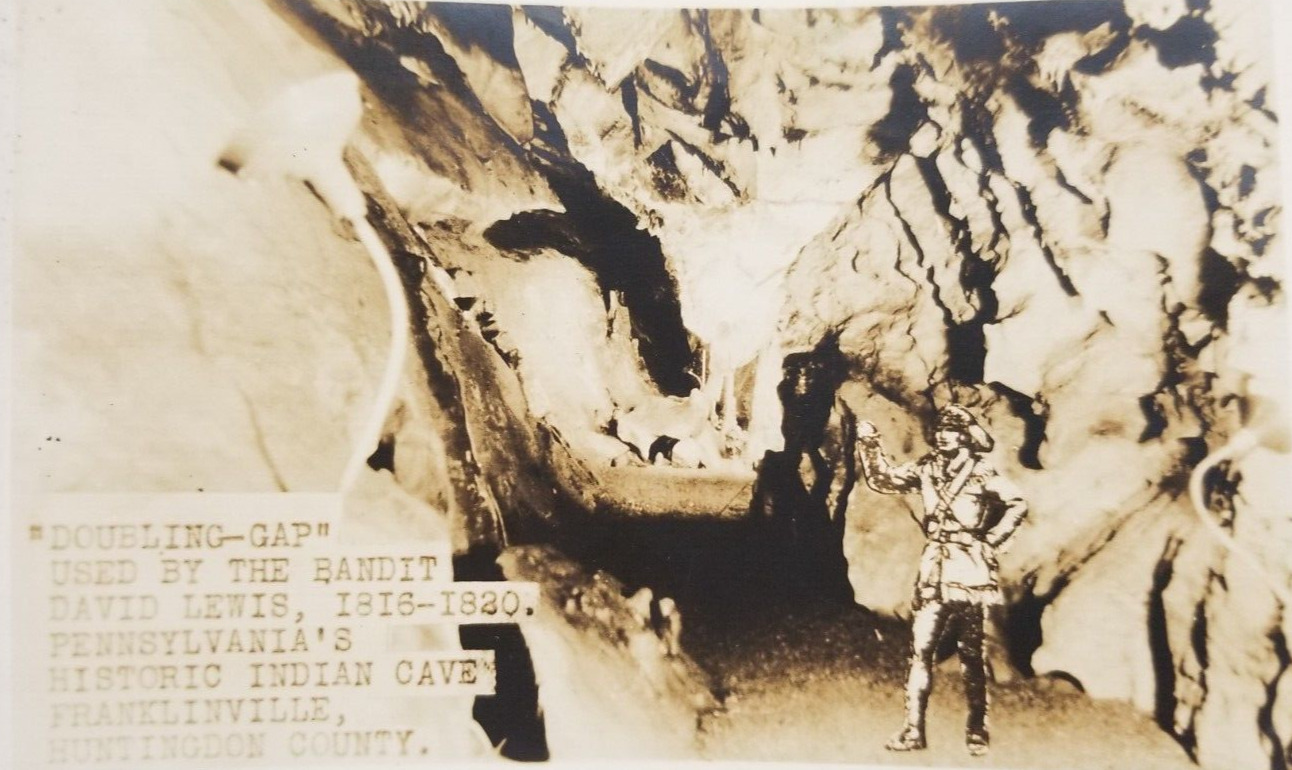 Vintage 1920's Indian Cave Franklinville Pennsylvania Real Photo Postcard