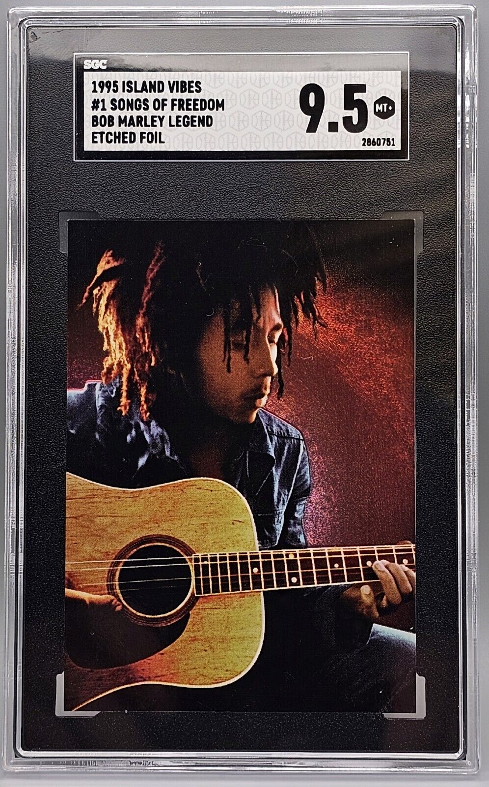 Bob Marley Legend 1995 Island Vibes #1 Songs of Freedom ETCHED FOIL SGC 9.5 MT+