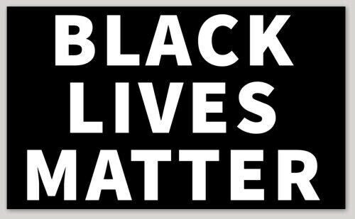 Black Lives Matter Bumper Sticker Decal George Floyd BLM 3 x 5 in.