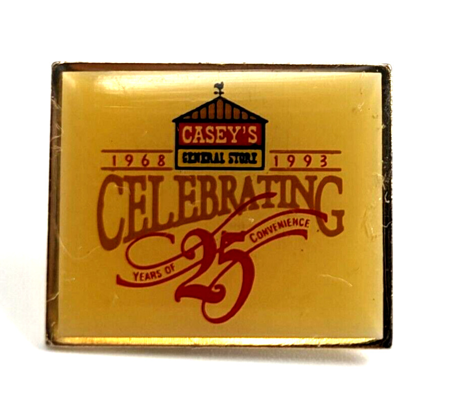1993 Casey's General Stores Celebrating 25 Years Of Convenience Pin Advertise