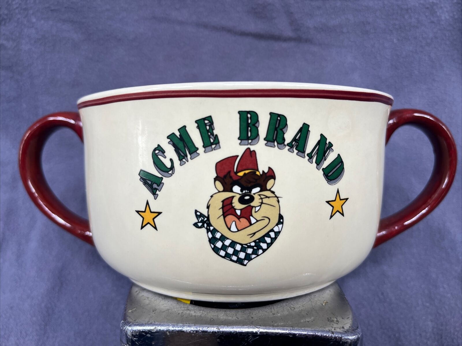 Warner Bros Acme Brand Texas Taz\'s Lonestar Special Bowl 1994 Vintage