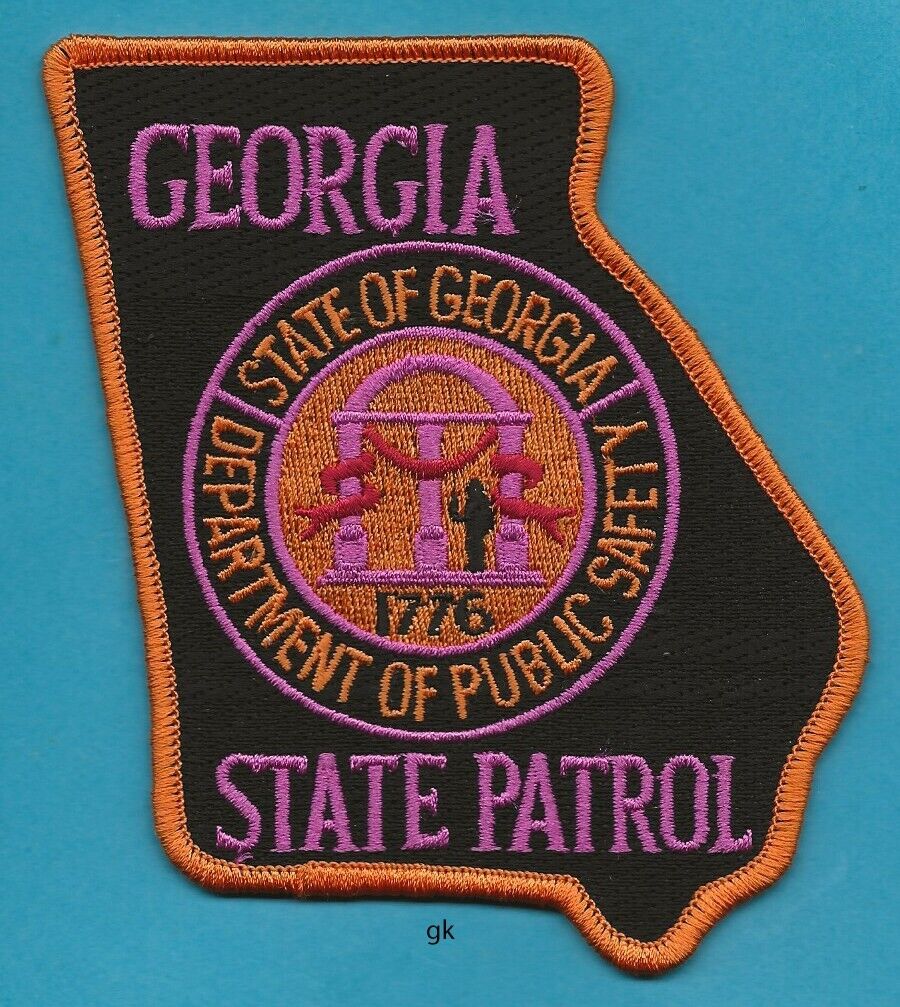 GEORGIA STATE PATROL DPS CANCER AWARENESS PINK  POLICE SHOULDER PATCH