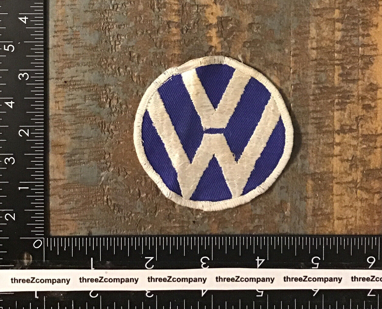 Vtg VOLKSWAGEN Automobile Car Logo Emblem Sew-On Patch VW 1960’s Twill