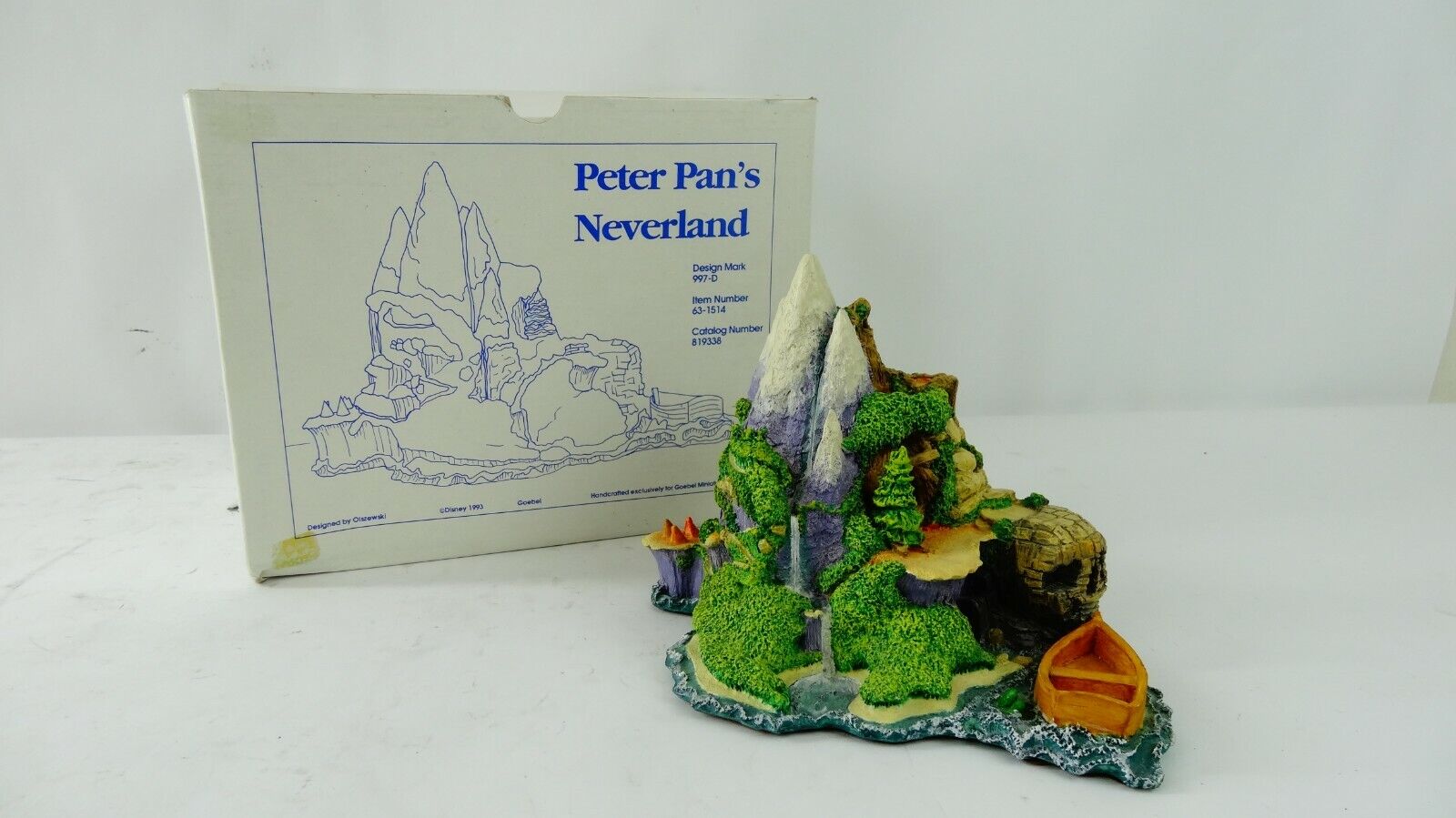 Goebel / Disney 63-1514 819338 Peter Pan\'s Neverland Island with Original Box