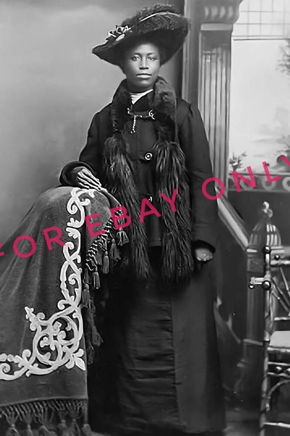 Vintage Old 1880\'s Photo reprint of Victorian era African American Black Woman