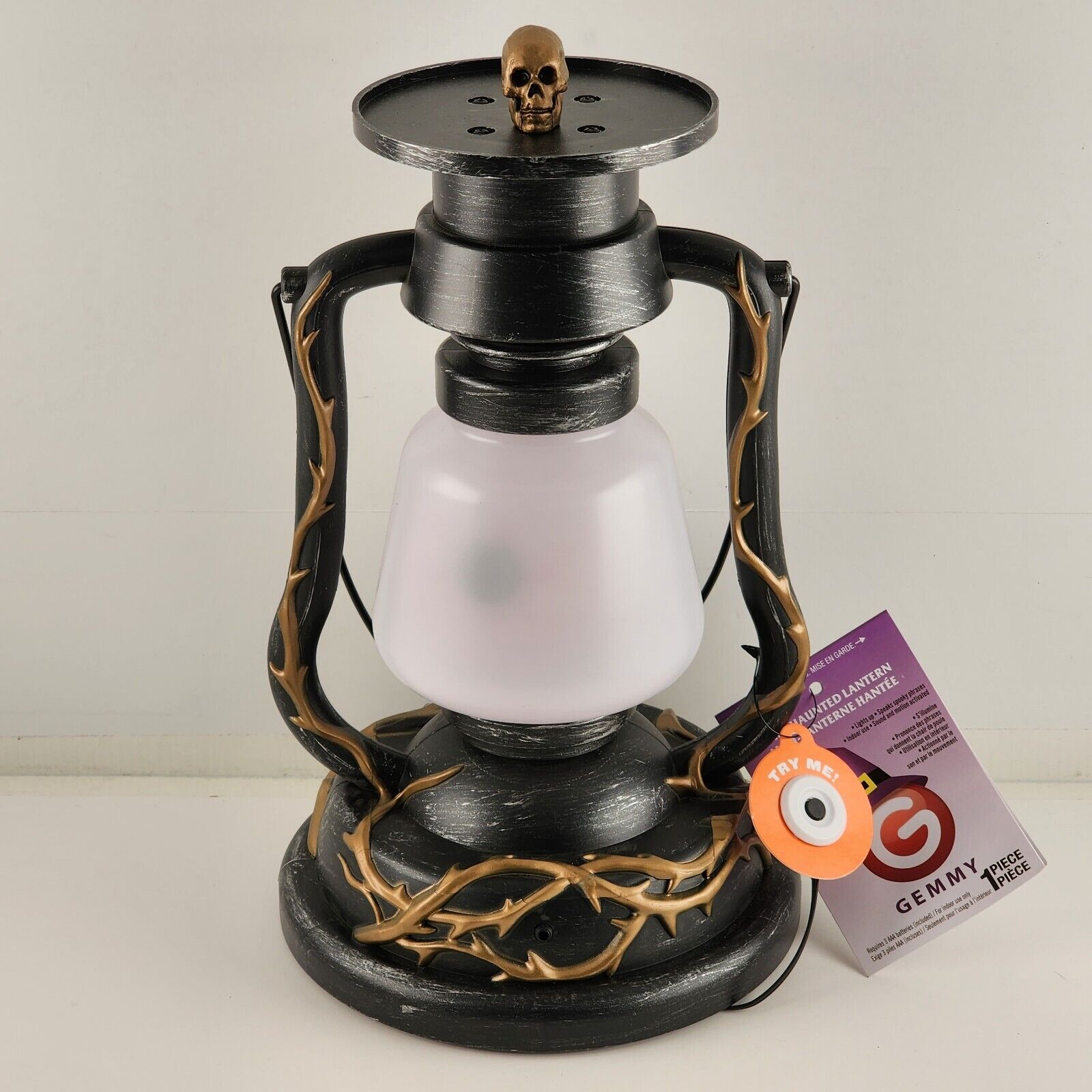 Gemmy Halloween Mini Haunted Lantern Trick-or-Treat Lighted Eyeball Eerie Music