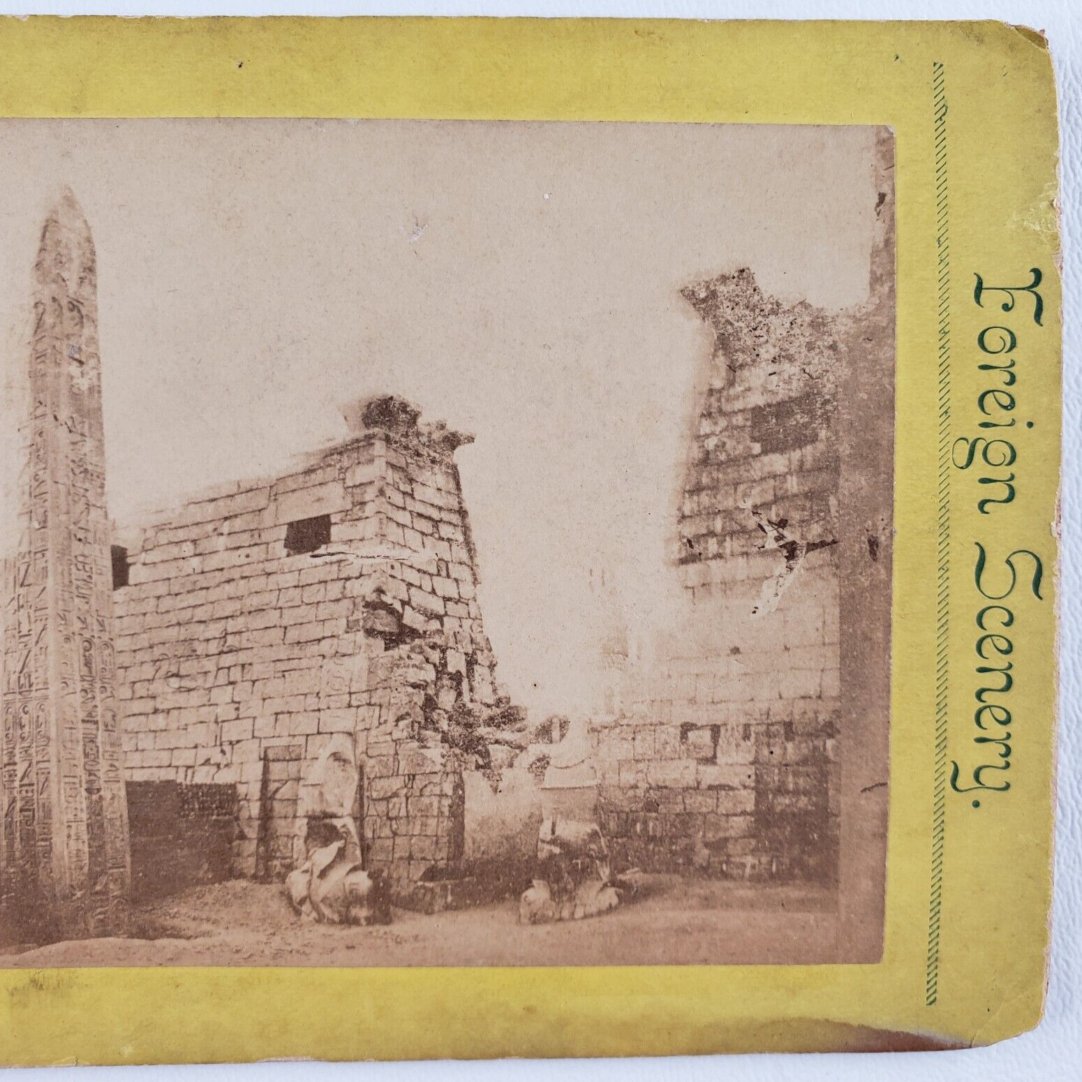 Luxor Temple Egypt Stereoview c1885 Egyptian Antique Ruins Photo Nile B1271