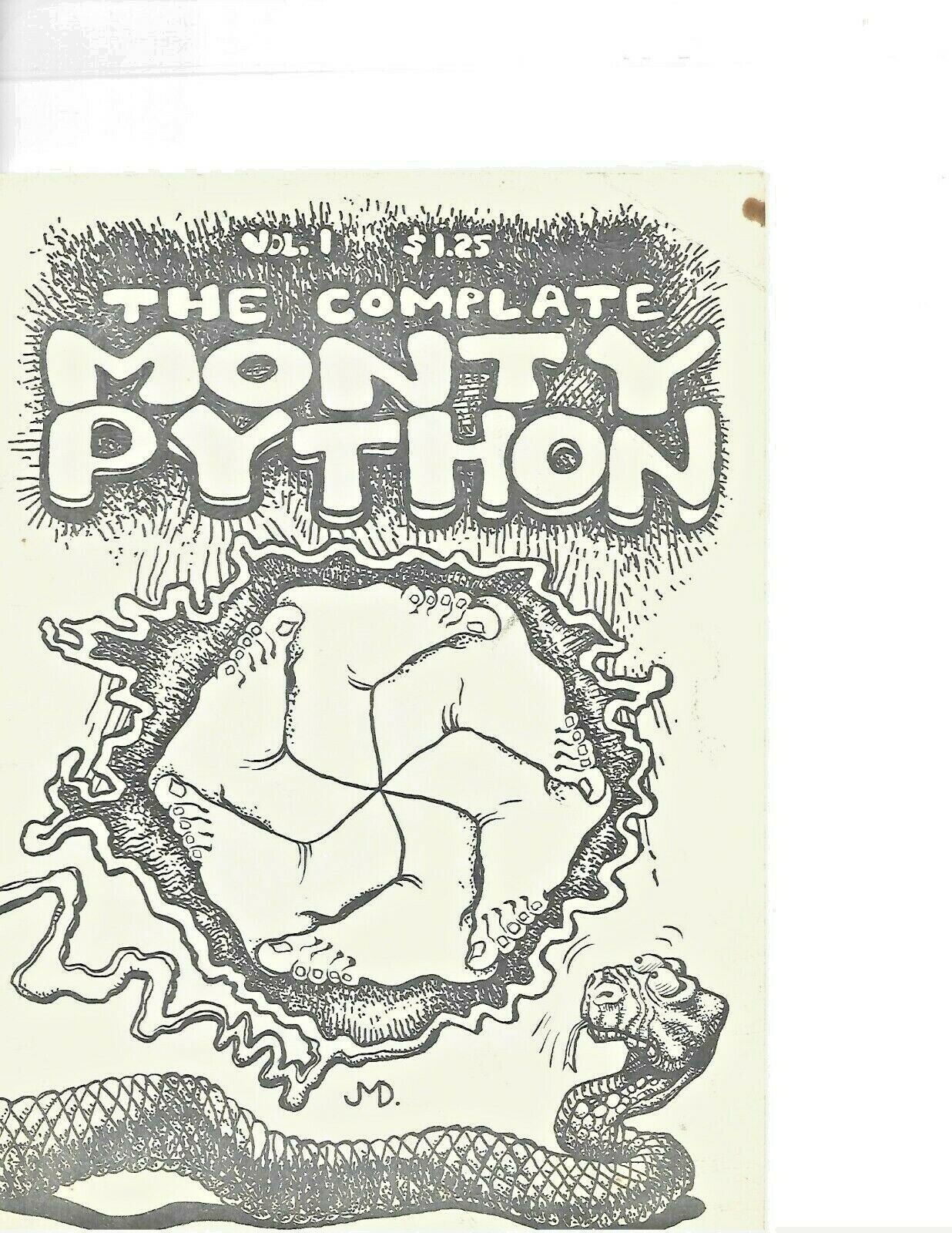 The Complate Monty Python Vol1 1 Newsletter self Published Fanzine 1978
