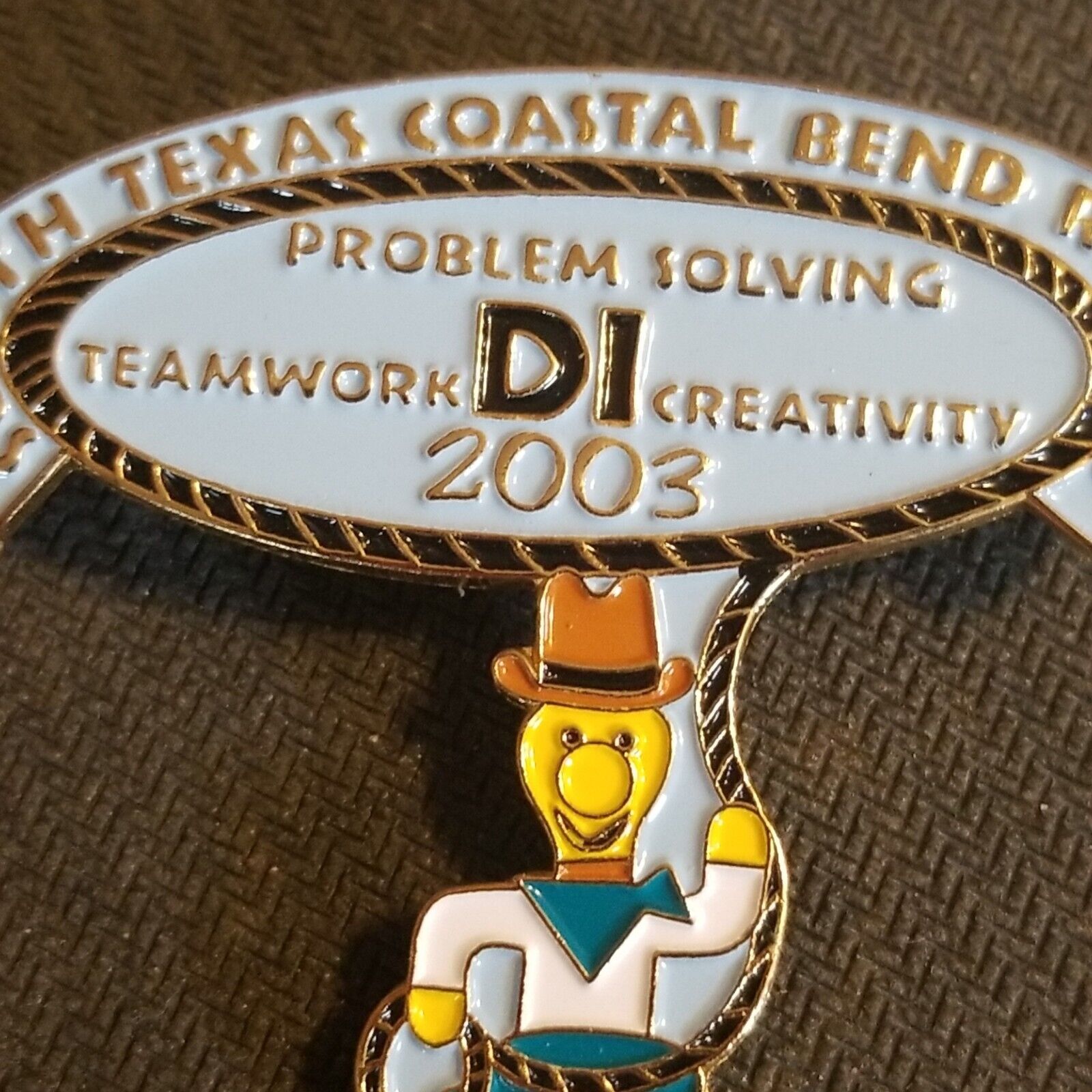 Texas Destination Imagination Pin 💥 2003  SOUTH COASTAL BEND COWBOY 💥 DI OM204