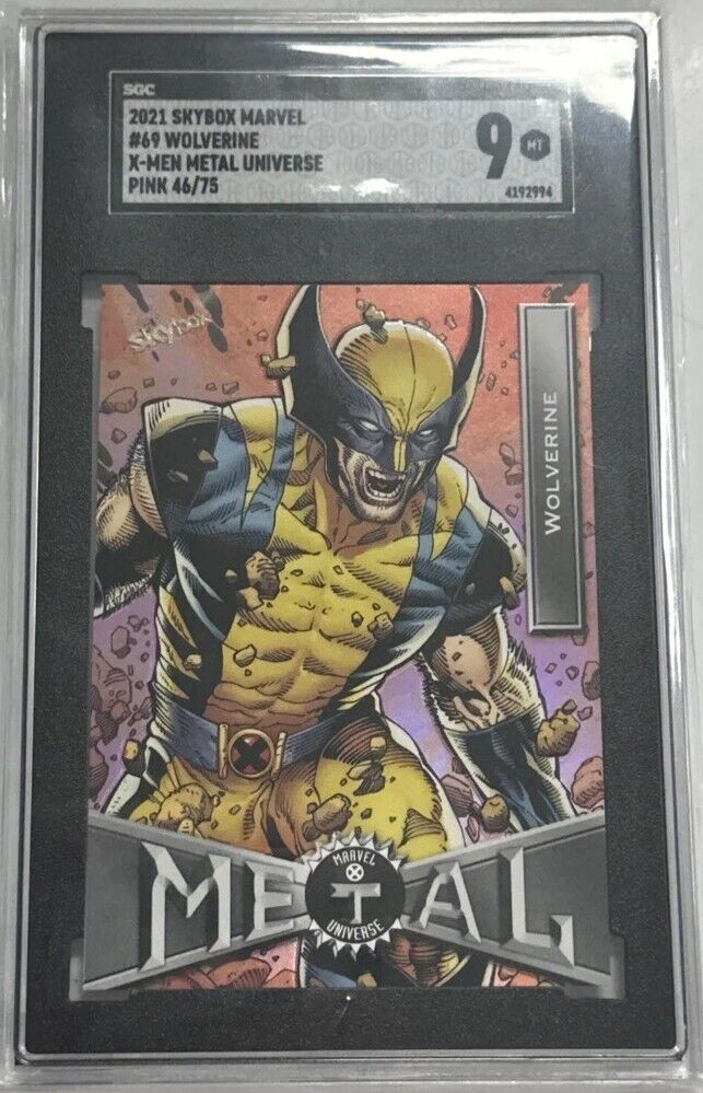 2021 Skybox Marvel X-Men Metal Universe Pink /75 Wolverine #69 SGC 9 SP NOT PMG
