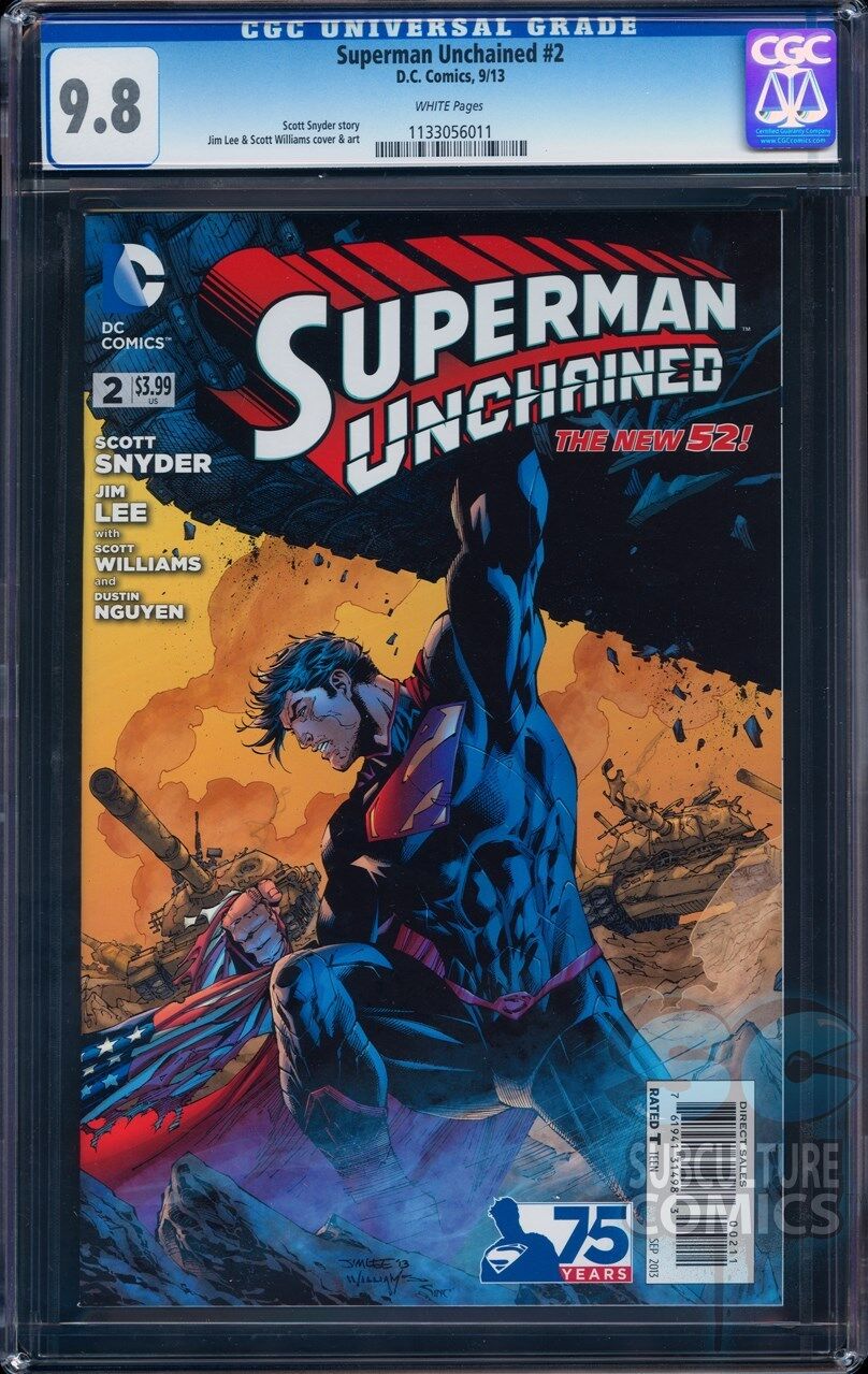 SUPERMAN UNCHAINED #2 CGC 9.8 - HOTTEST STORY OF THE YEAR - SUPERMAN MOVIE - HOT