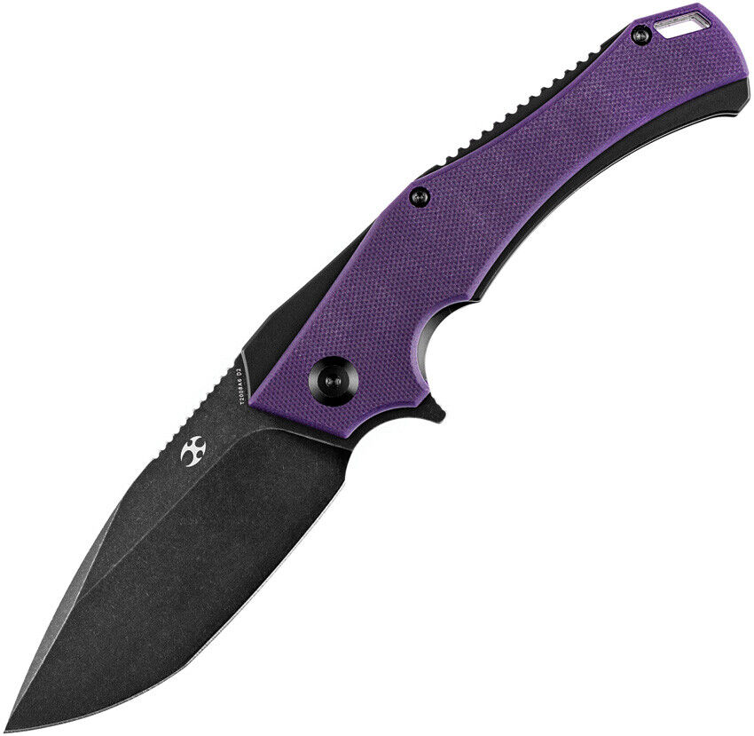 Kansept Knives Mini Hellx Pocket Knife Linerlock Pur/Black G10 Folding D2 2008A6
