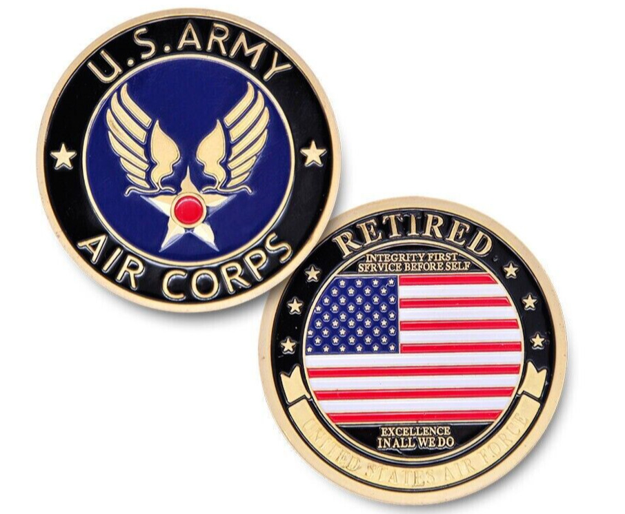 RETIRED ARMY AIR CORPS CHALLENGE COIN