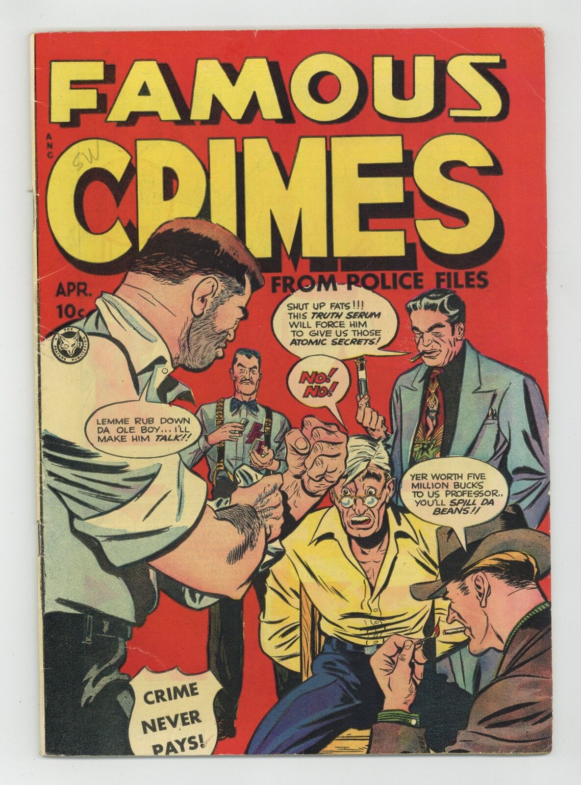 Famous Crimes #8 FN 6.0 1949