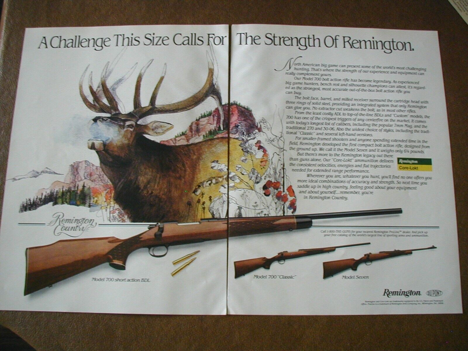 1986 Remington Rifles 2pg, Parker Repros, Taurus Revolvers Vintage PRINT AD 64