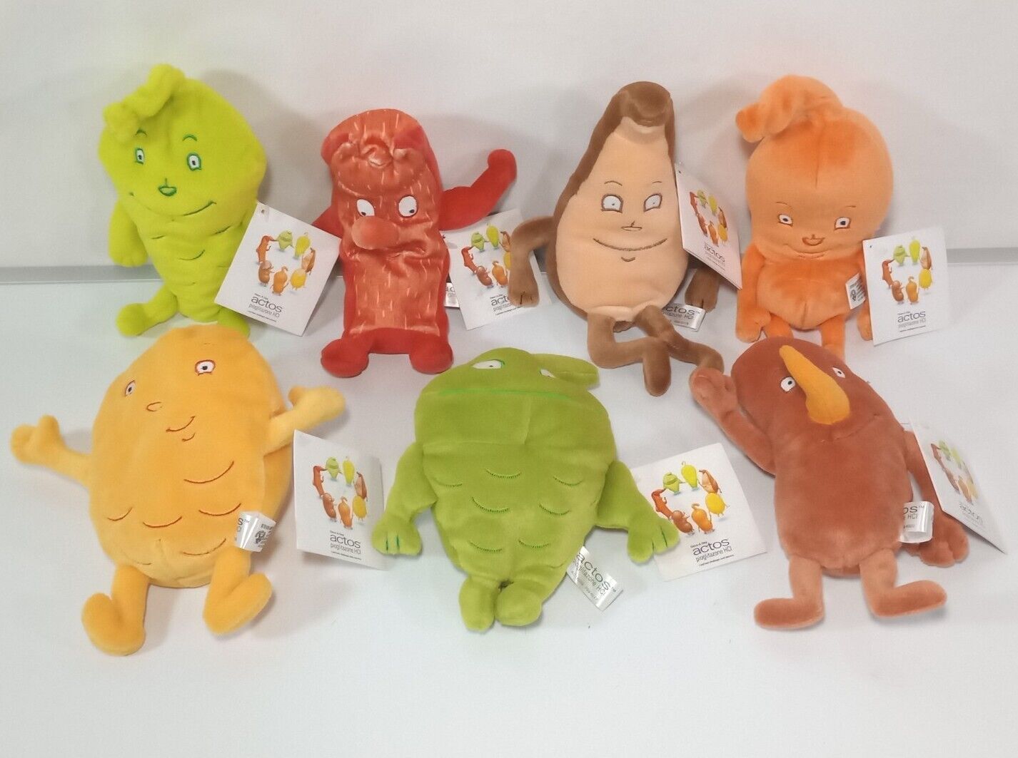 ACTOS Plush Stuffed Organs - Drug Rep Toy Lot of 7 Complete Set - NEW with Tags