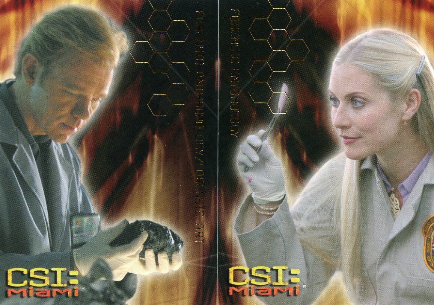 CSI Miami series 1 complete 5 Gold Foil chase card set MIA-F1-MIA-F5 from 2003