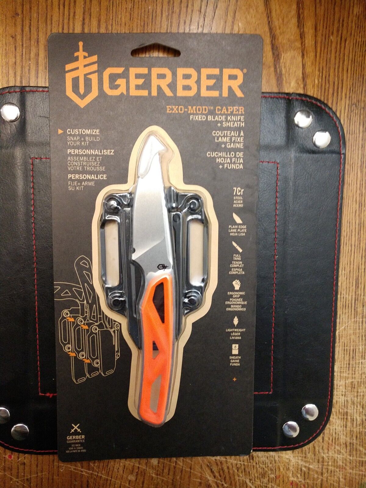 GERBER EXO-MOD Caper Knife 7cr17mov S.S. Blade GFP+ Rubber Handle 1.7o.z.