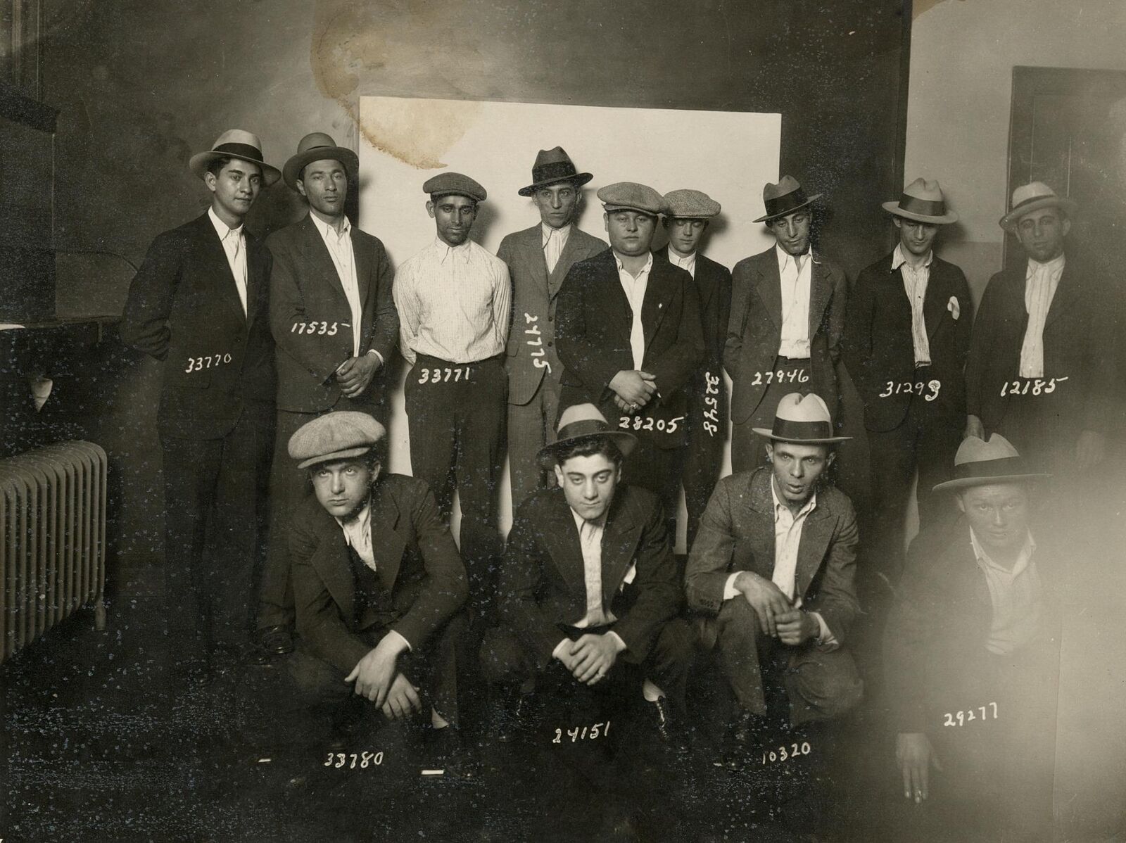 c. 1920's The Purple Gang Mugshot Original Photo ST VALENTINE'S DAY MASSACRE