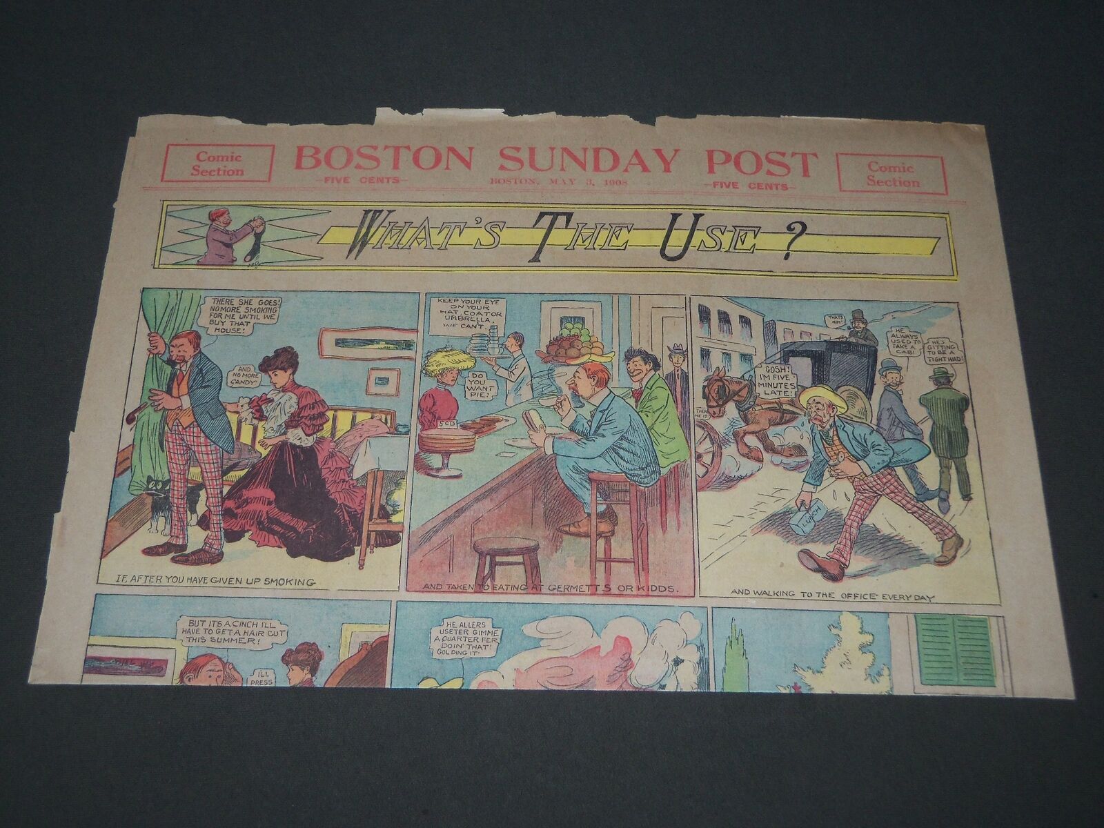 1908 FEBRUARY 16 BOSTON SUNDAY POST COLOR COMICS SECTION - NP 2828