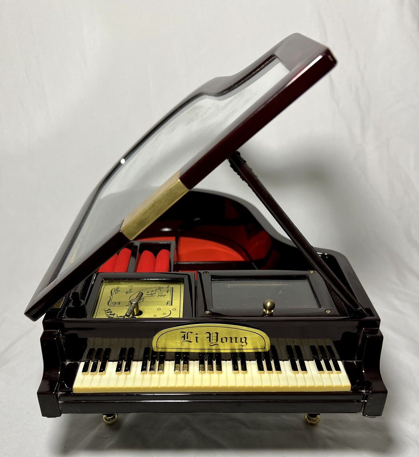 Vintage Antique Baby Grand Piano Style Jewelry Music Box Li Yong