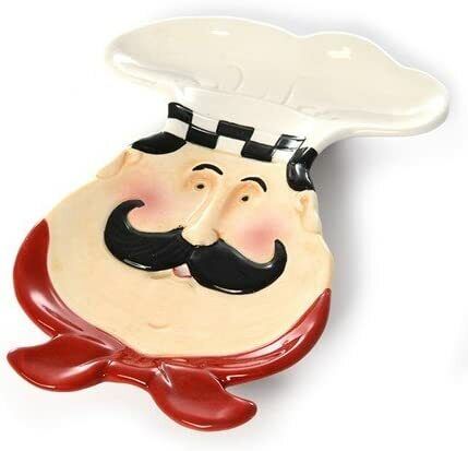 Fat Chef Kitchen Plate, Spoon Rest