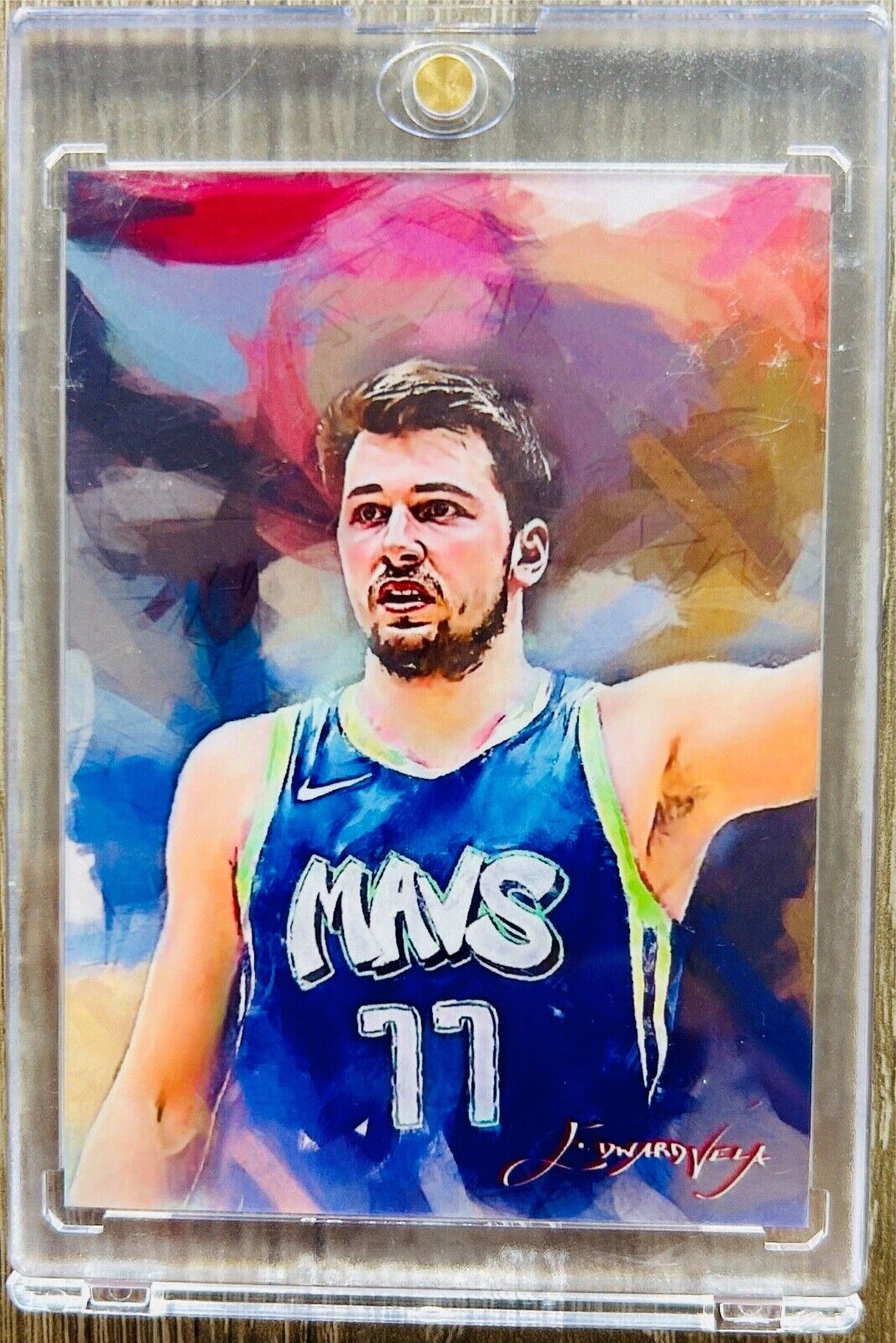 ┥LUKA DONCIC LIMITED EDITION # 18 # 2/50 AUTO EDWARD VELLA VERY RARE CARDS