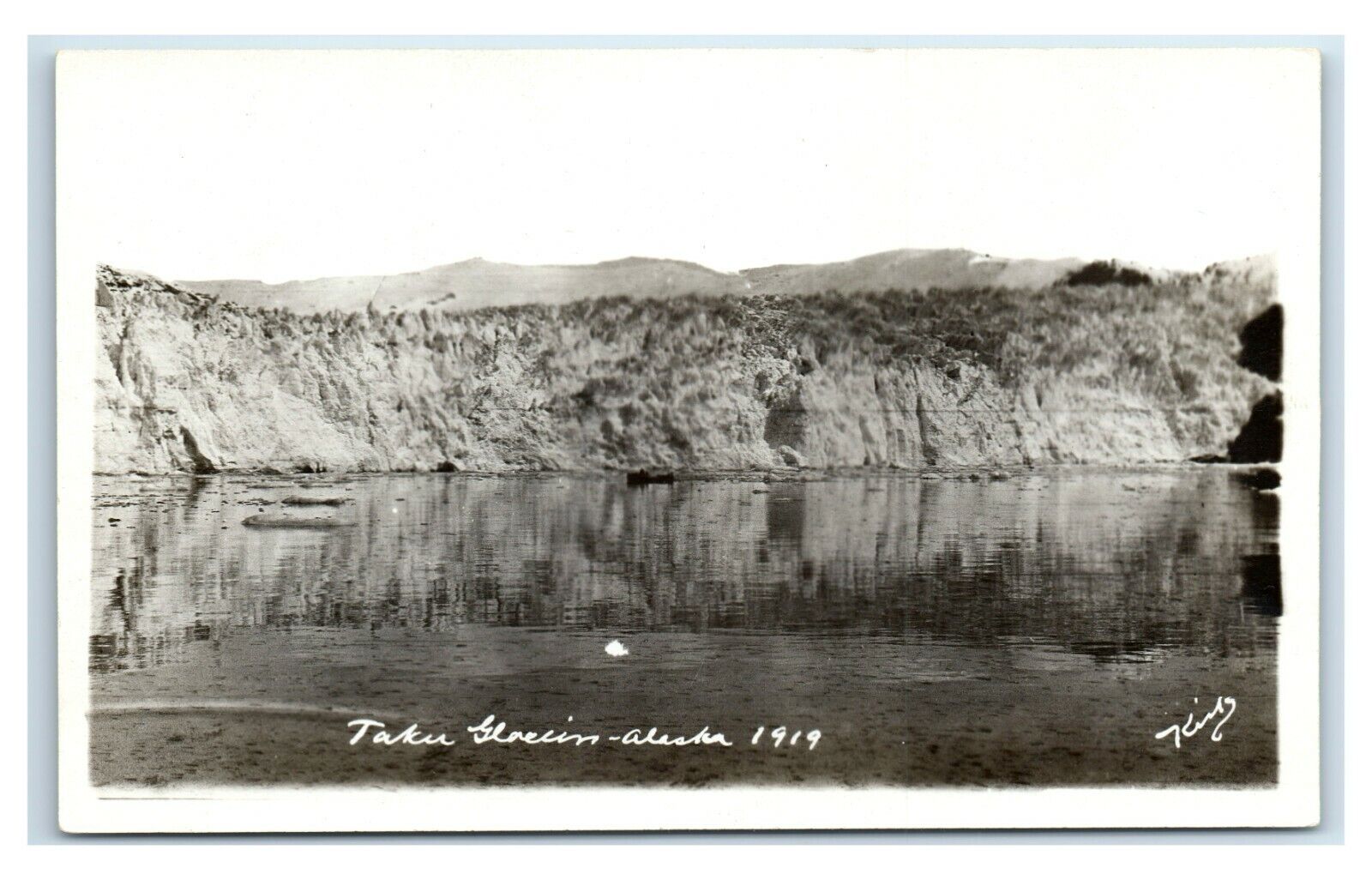 Postcard Taku Glacier, Alaska AK 1919 RPPC R57