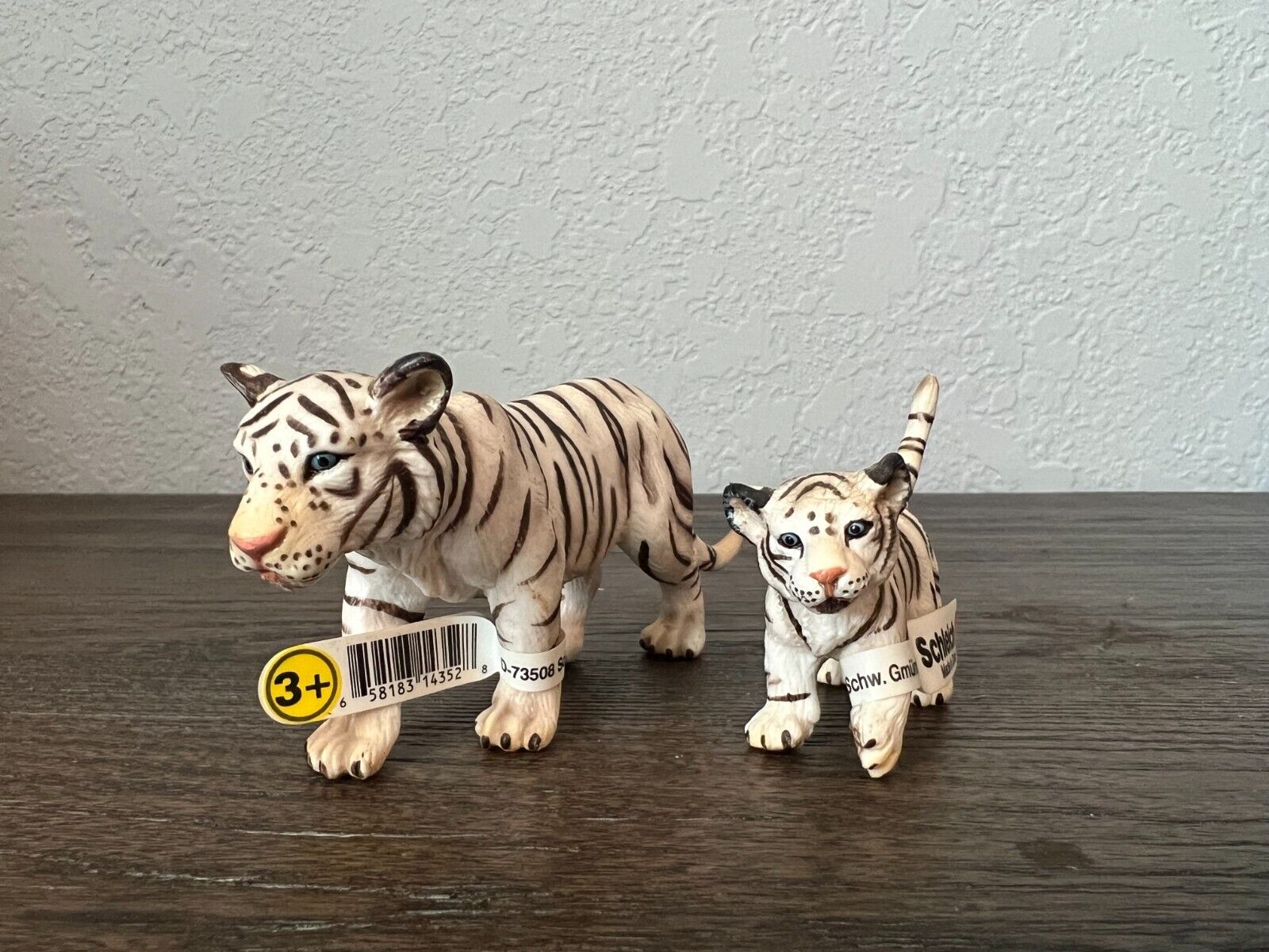 Schleich WHITE TIGRESS & CUB Tiger Wildlife Figures 2003 Retired 14352 14353