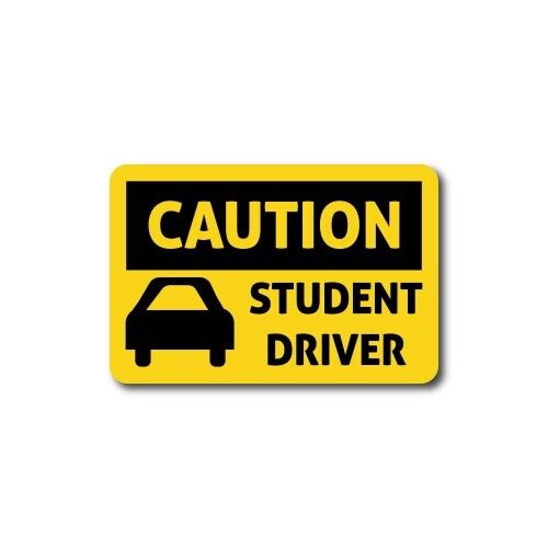 Student Driver Magnet Decal, 4x6 Inches, Automotive Magnet for Car