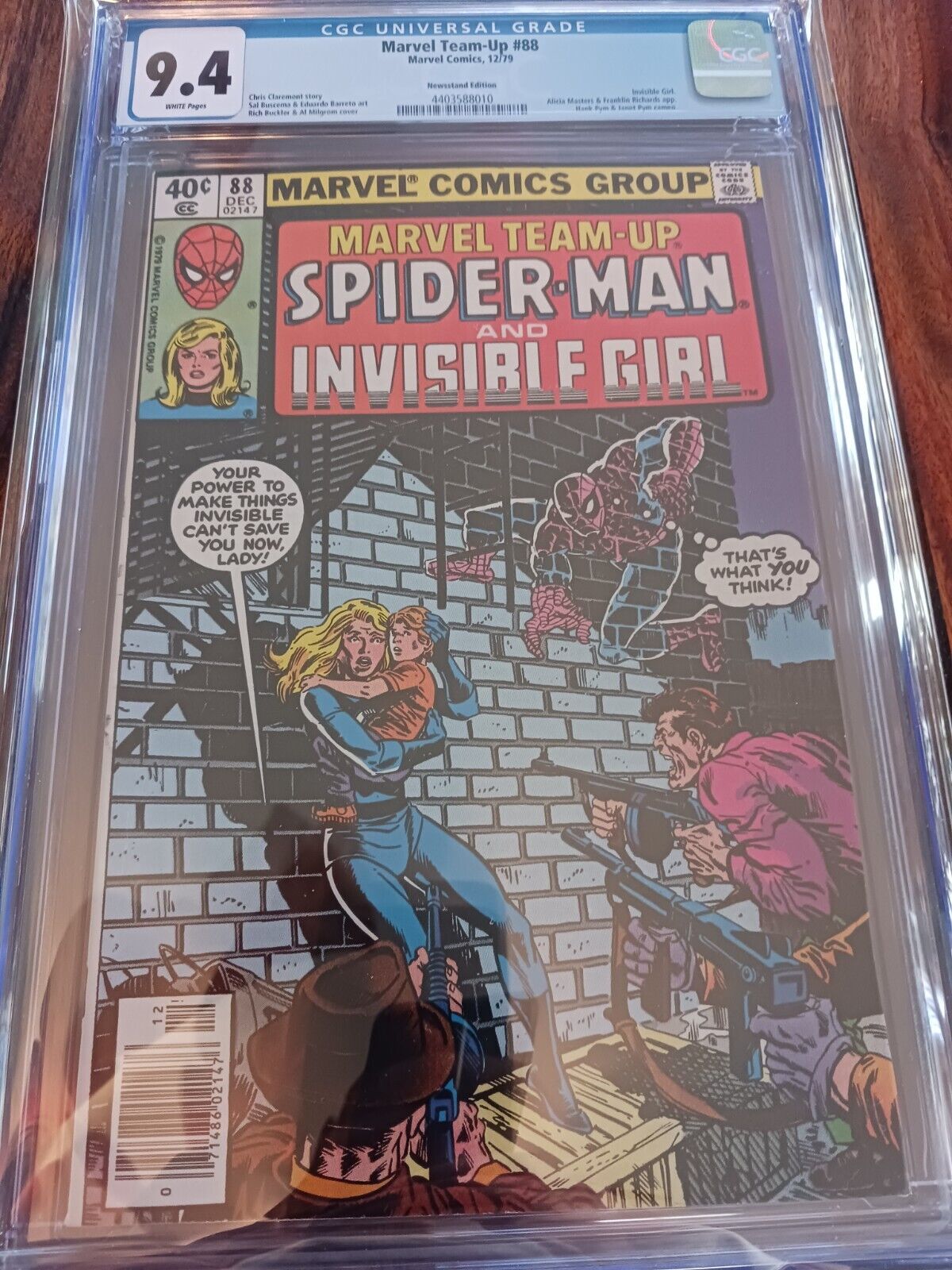 MARVEL TEAM UP #88 SPIDER-MAN + INVISIBLE GIRL CGC 9.4 *NEWSSTAND* WHITE PAGES