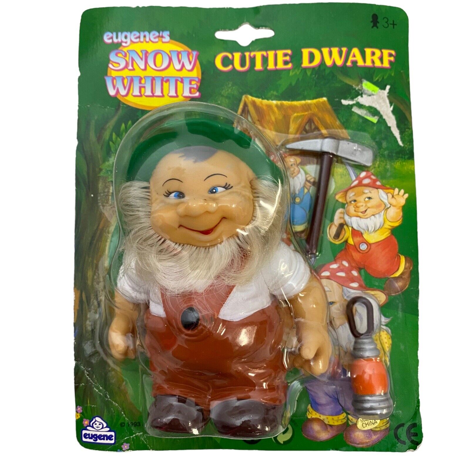 Vintage Eugene Snow White Cutie Dwarf Figure 1993 Sealed Brown Overalls