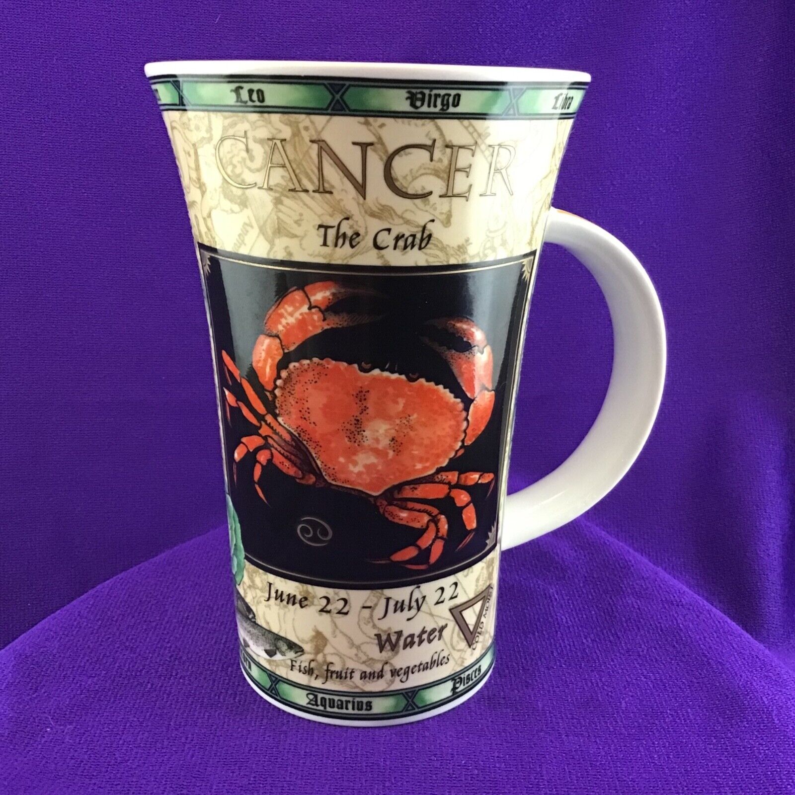 Cancer Zodiac Mug Dunoon Zodiac Mug Jack Dadd Tea Mug Glencoe Shape Astrology