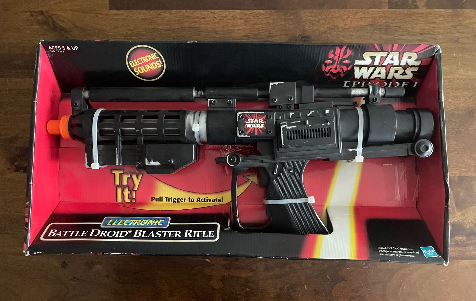 Hasbro Star Wars Episode 1 Electronic Battle Droid Blaster Rifle, Sounds - NEW