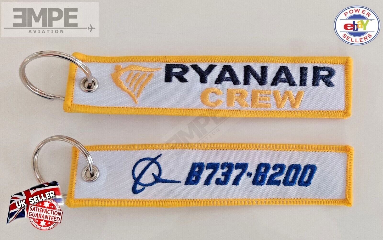 Ryanair crew tag bag label keychain keyring Boeing pilot B737-8200 MAX 737 RYR