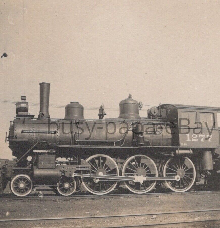 Vintage 1910s RPPC Rock Island Lines Locomotive D-18 No 1277 Illinois Postcard