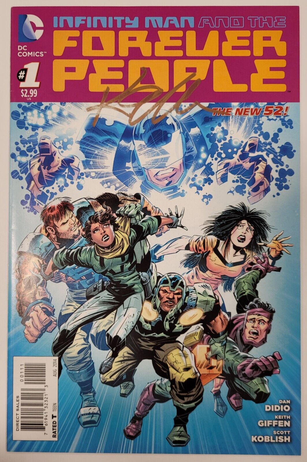 Infinity Man and the Forever People #1 (2014, DC) SIGNED by Keith Giffen NM9.2-