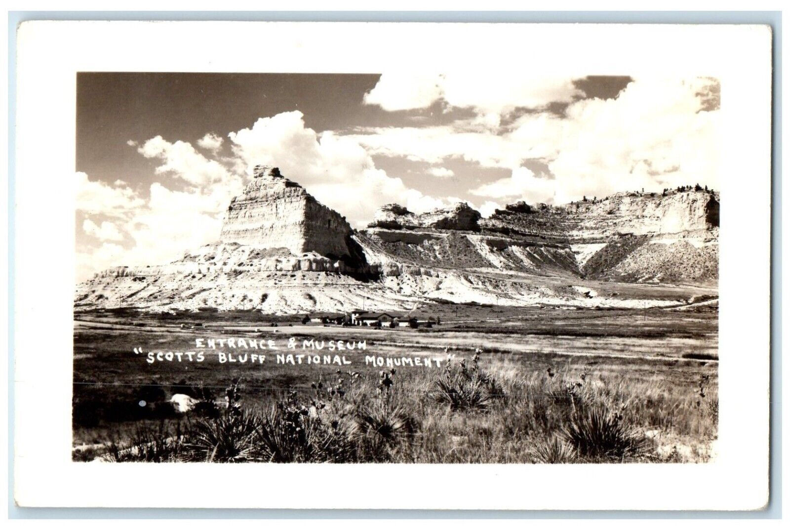 c1940\'s Entrance & Museum Scotts Bluff National Monument RPPC Photo Postcard