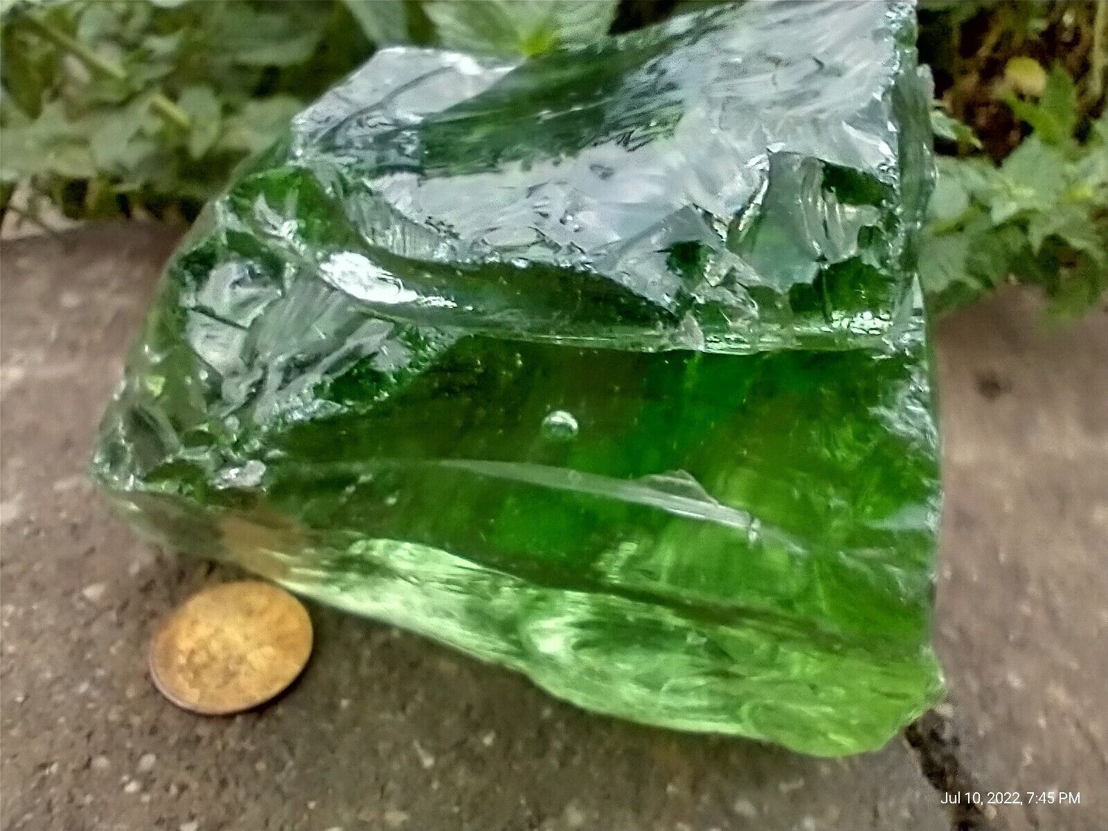 Lady Nellie Monatomic Andara Crystal Earth green temple pyramid stone 657 grams