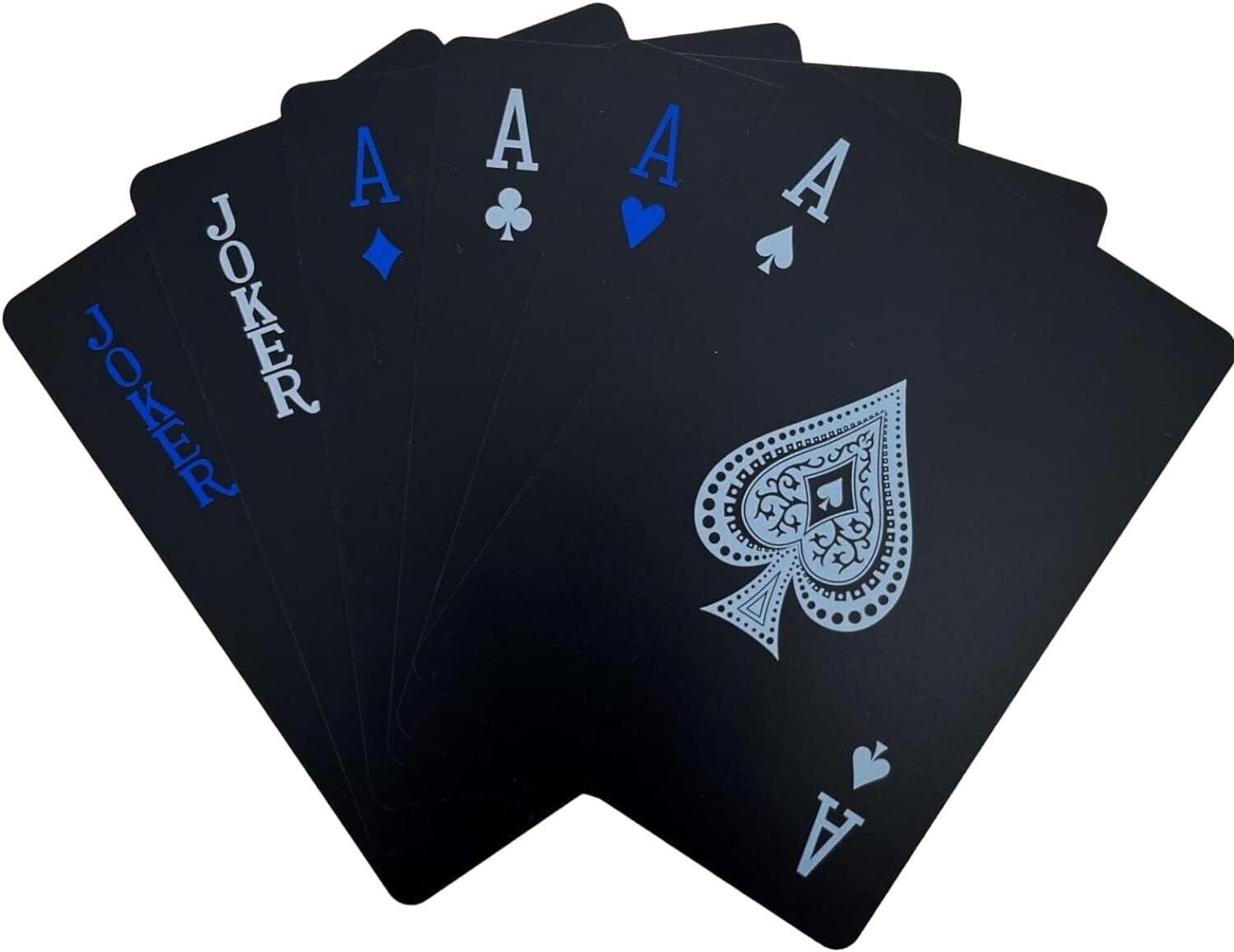 Creative Waterproof Plastic PVC Poker Black Magic Playing Cards Table Game Sets