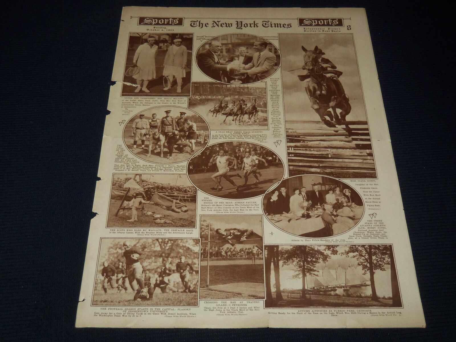 1925 OCTOBER 4 NEW YORK TIMES SPORTS PICTURE SECTION - PIRATES -SENATOR- NT 9470