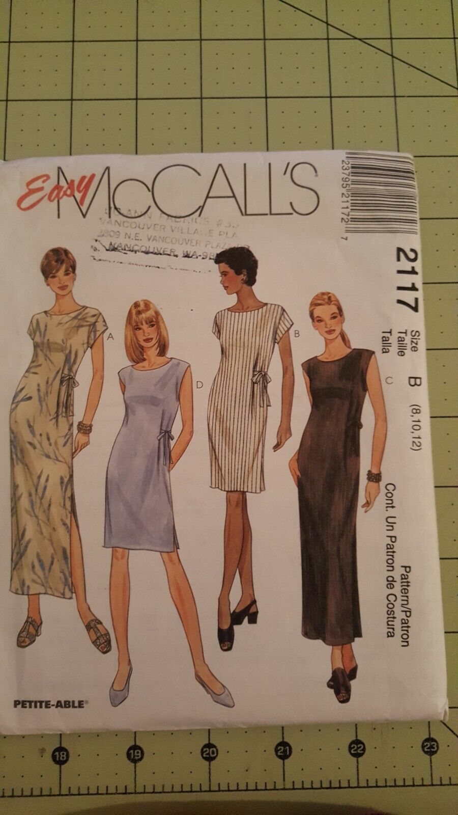 Vintage McCalls Pattern 2117 Dress Two Length Sizes 8 10 12 UNCUT