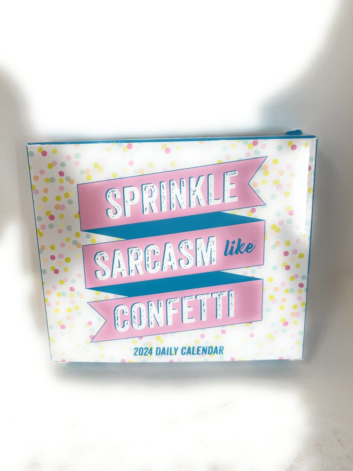 2024 Sprinkle Sarcasm Like Confetti Daily Box Calendar by Willow Creek Press NEW