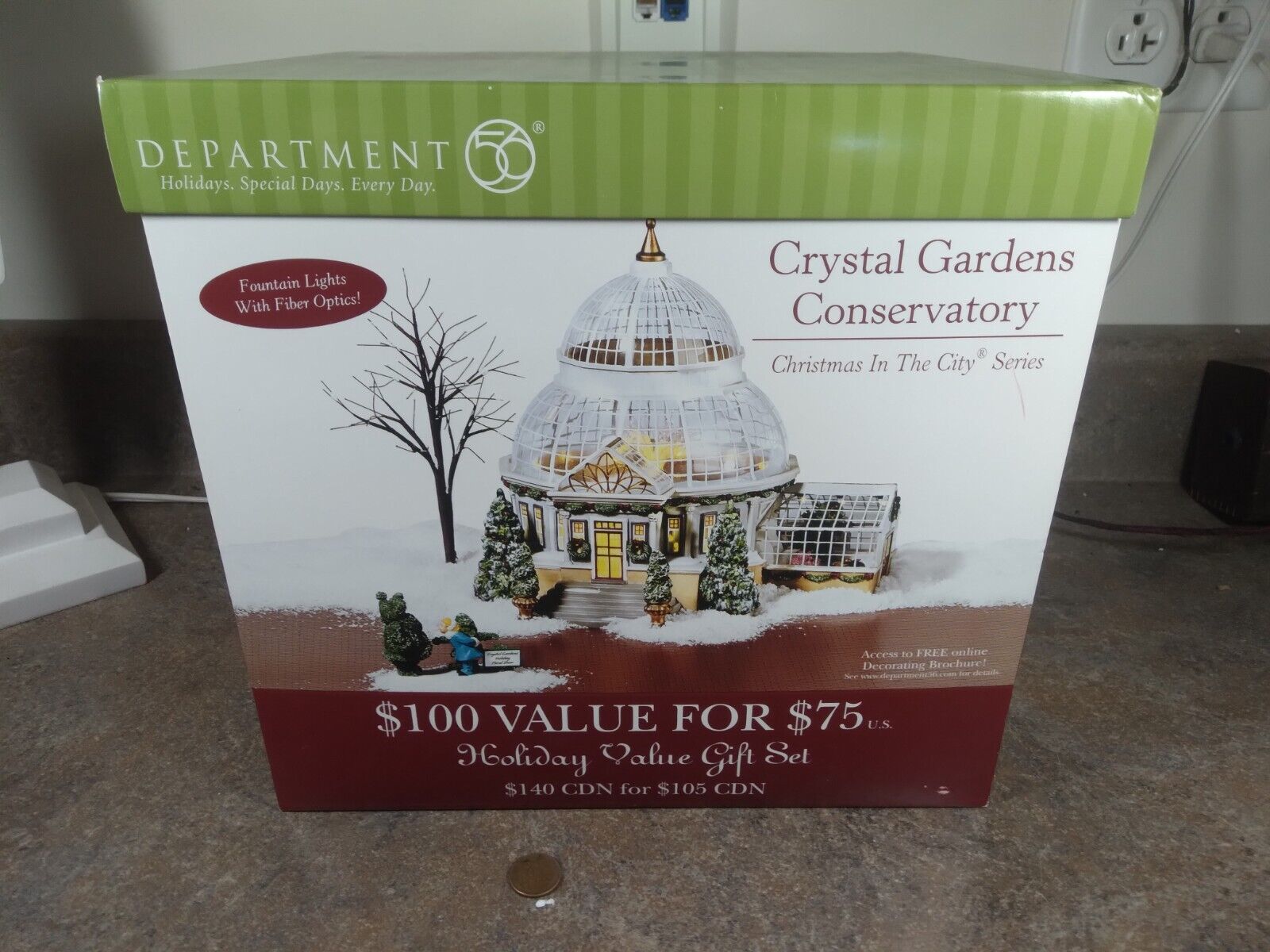 Department 56 Christmas in the City Crystal Gardens Conservatory Set 59219  ES59