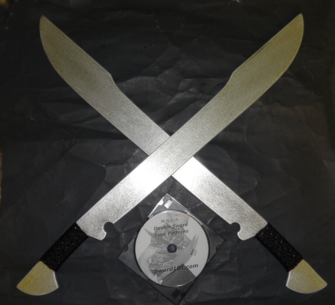 Practice Training Sword Aluminum Commando Metal Pair Double Techniques DVD