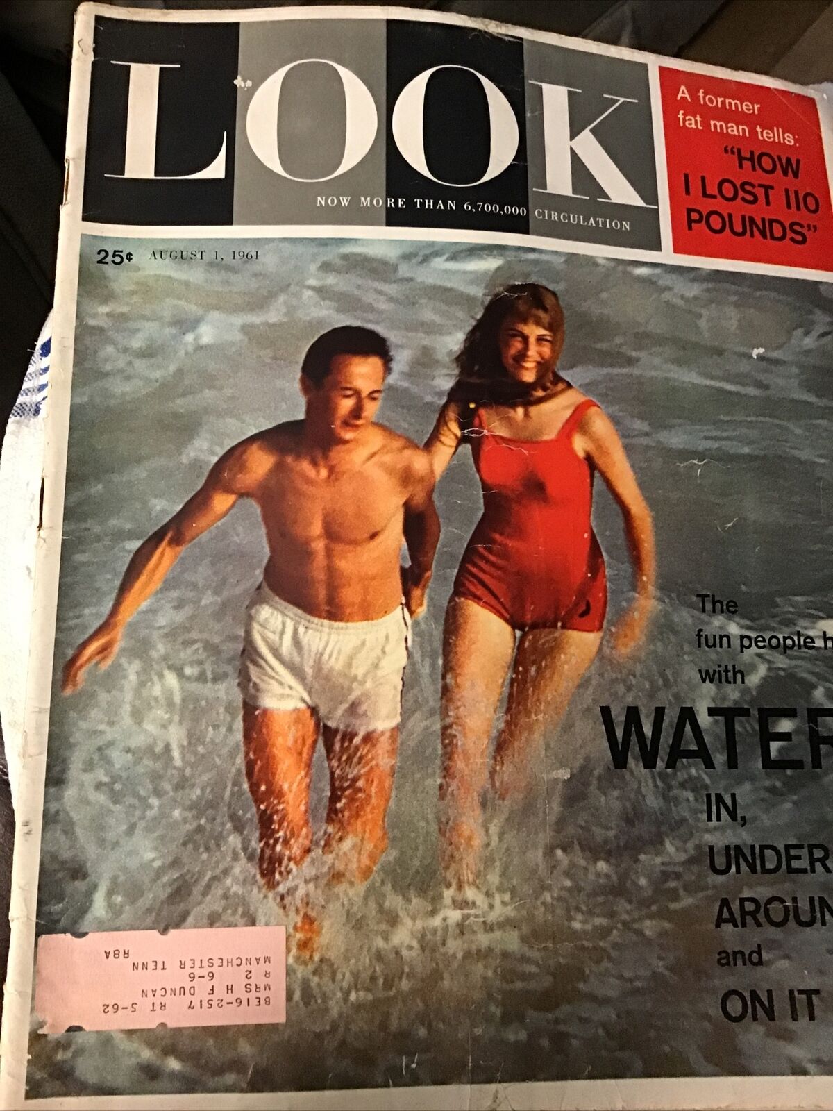 VINTAGE  LOOK MAGAZINE  August 1, 1961, 60’s Music, Theater, VG