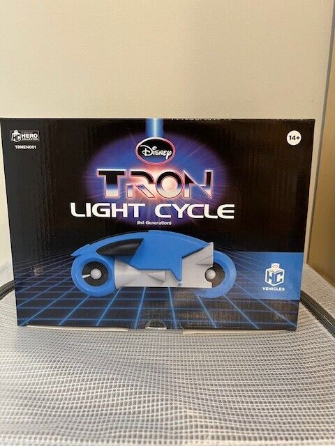 Eaglemoss Disney TRON Light Cycle with Display Stand Blue NEW