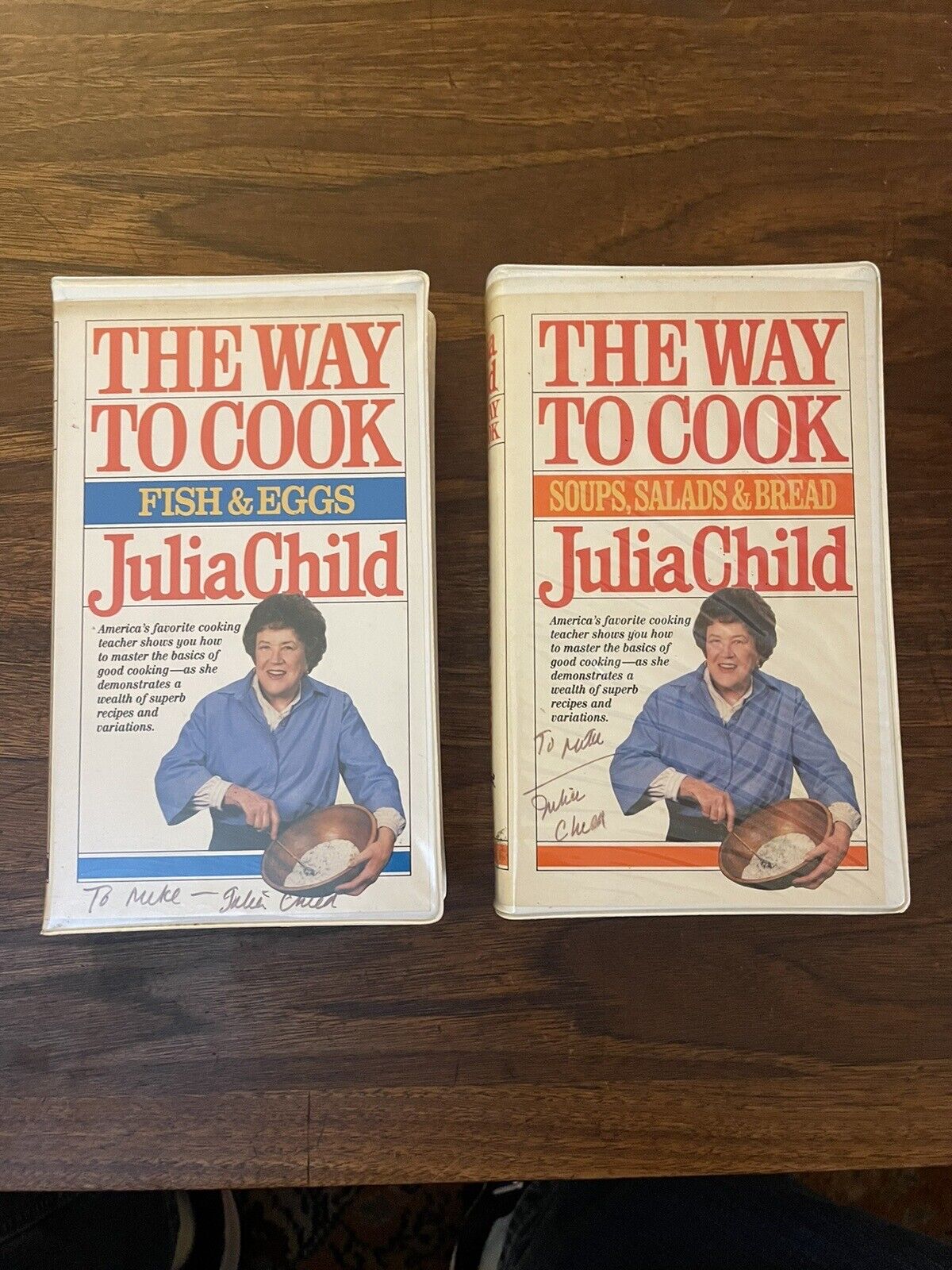 2 Julia Child Autograph VHS tapes
