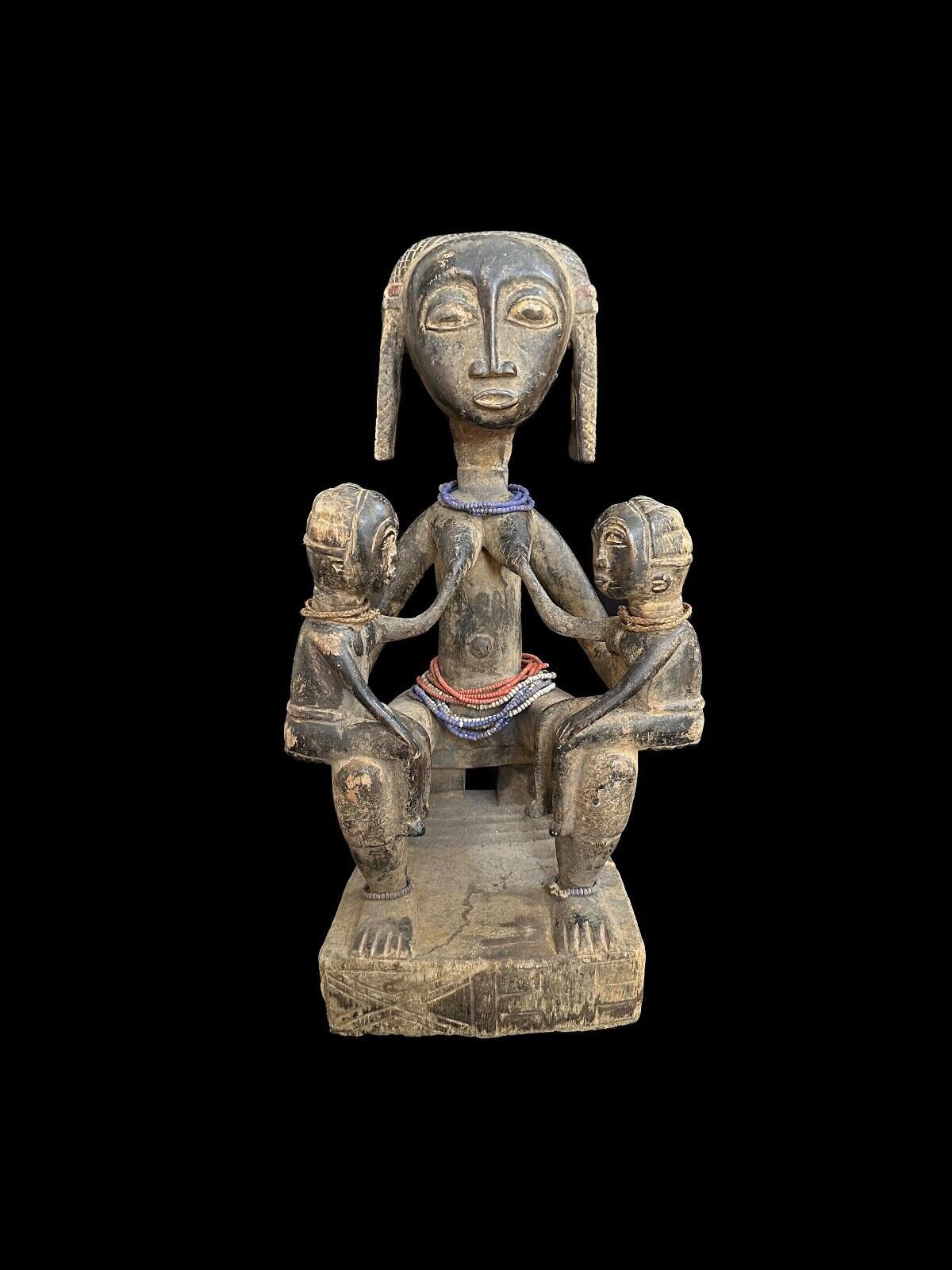 Akan Group (Anyi)  Maternity Figure with Twins - From Ivory Coast